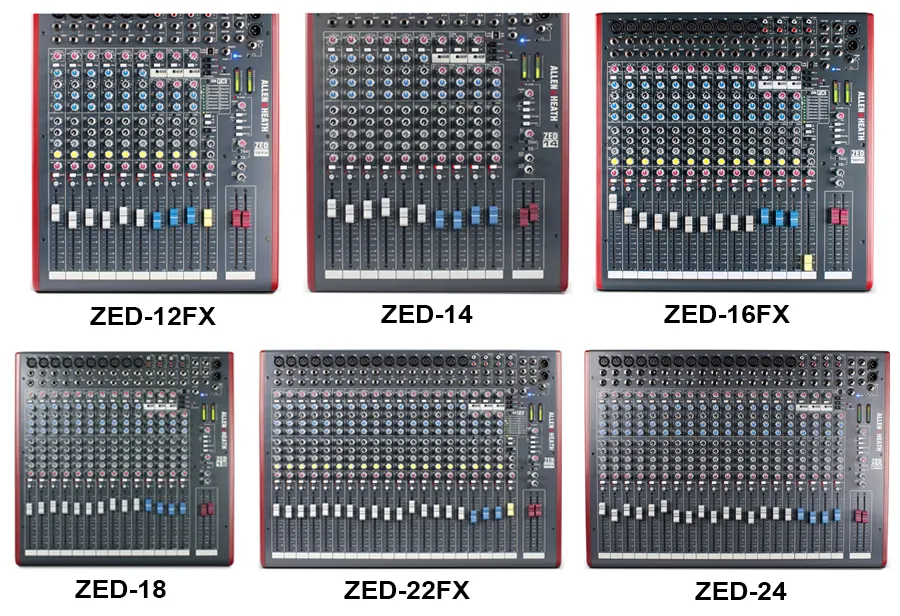 Allen & Heath ZED Mid Series Mixers